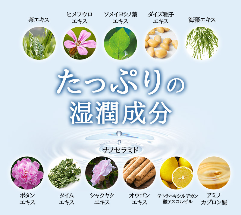 たっぷり湿潤成分